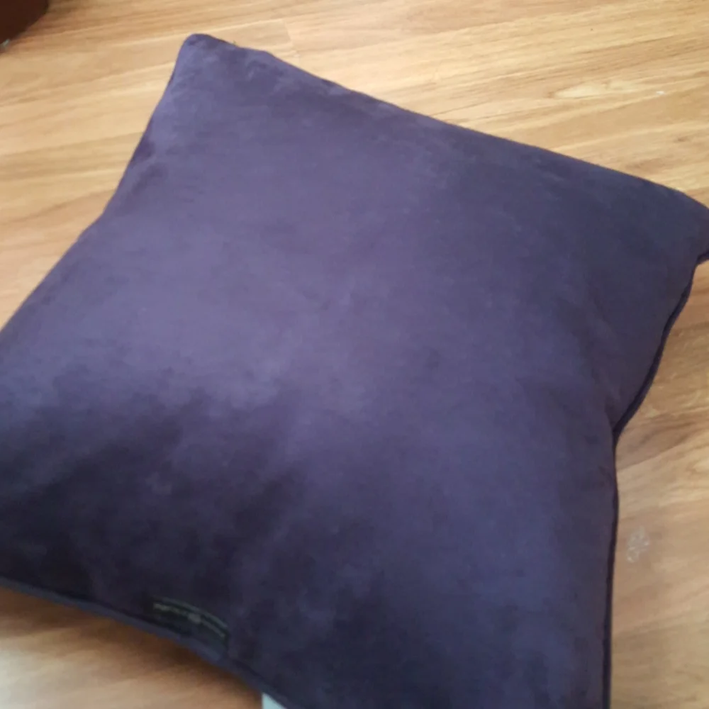 Agnes & Hoss cape seaweed satin suede pillow